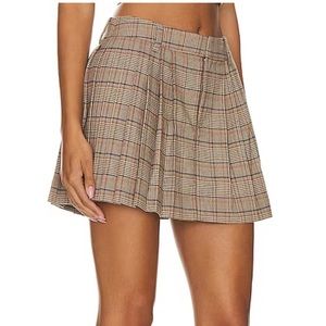 L'Academie Revolve Tara Mini Skirt in Brown Multi